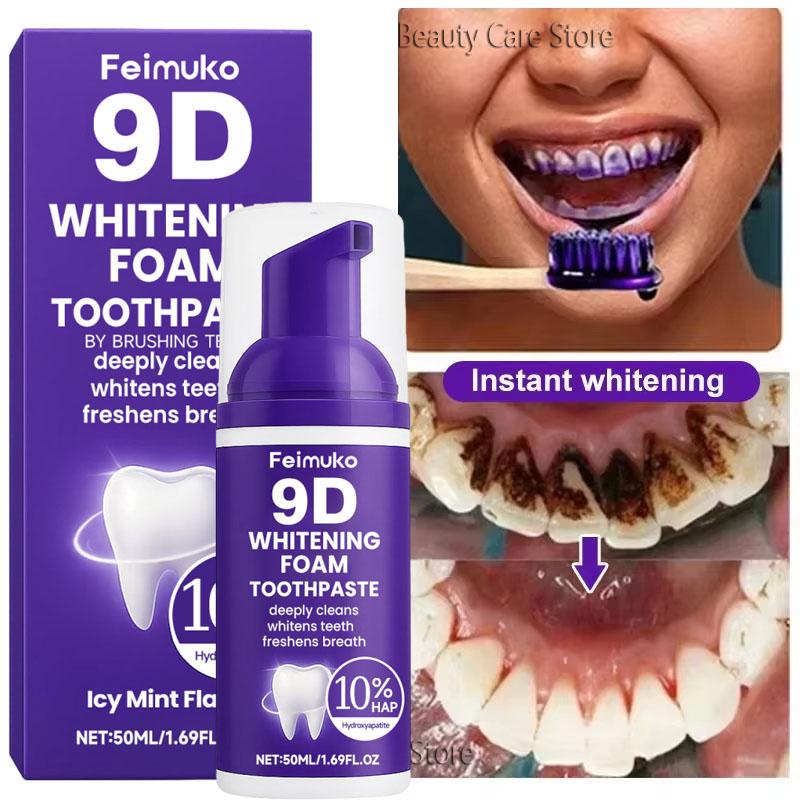 Teeth Whitening Pens - 9D Purple Teeth Whitening Toothpaste Mousse