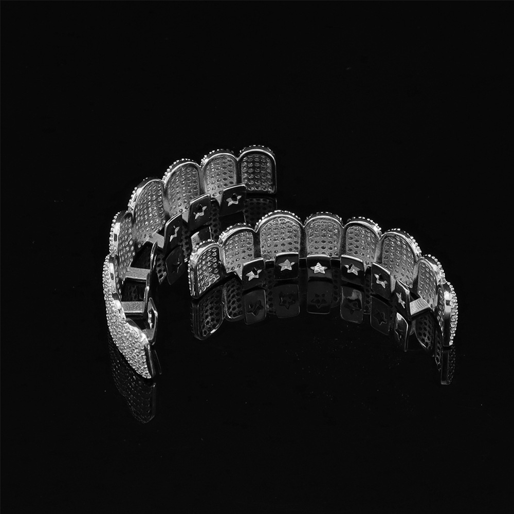 Silver Plated Full Iced Out CZ - Teeth Whitening Moulds recension och pris