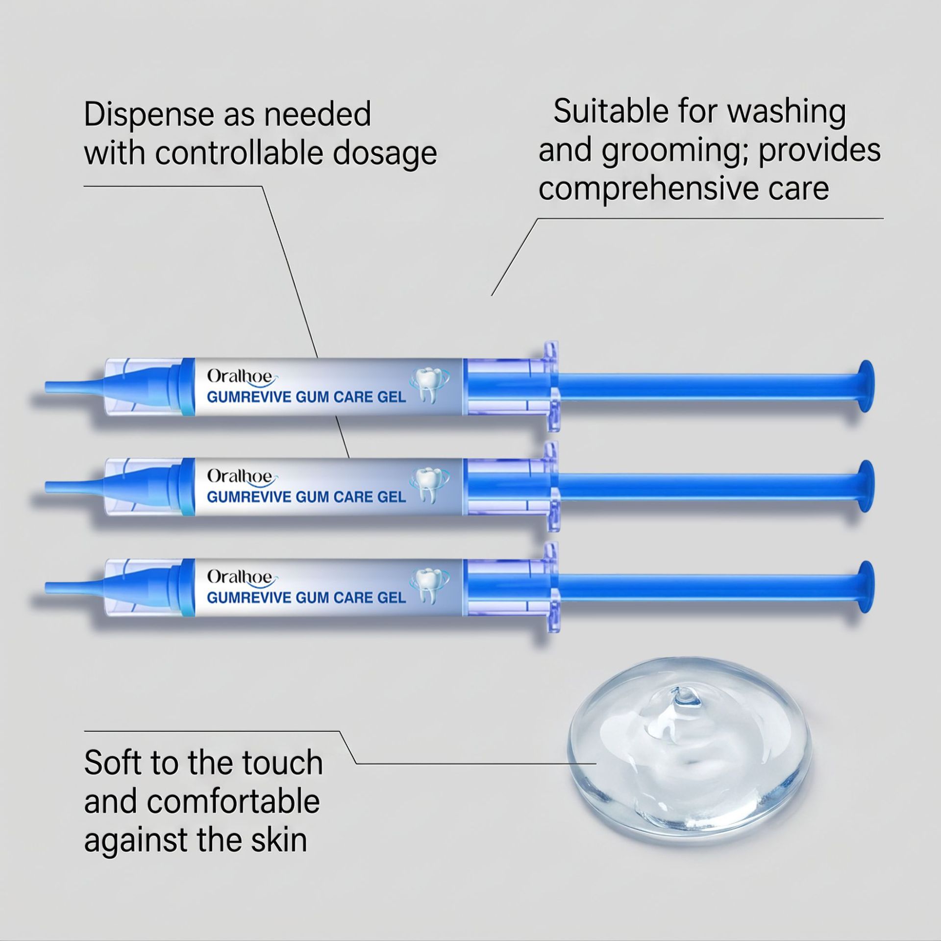 Oral Care Gel 3Pcs Gum Cleanin - Teeth Whitening Kit recension och pris