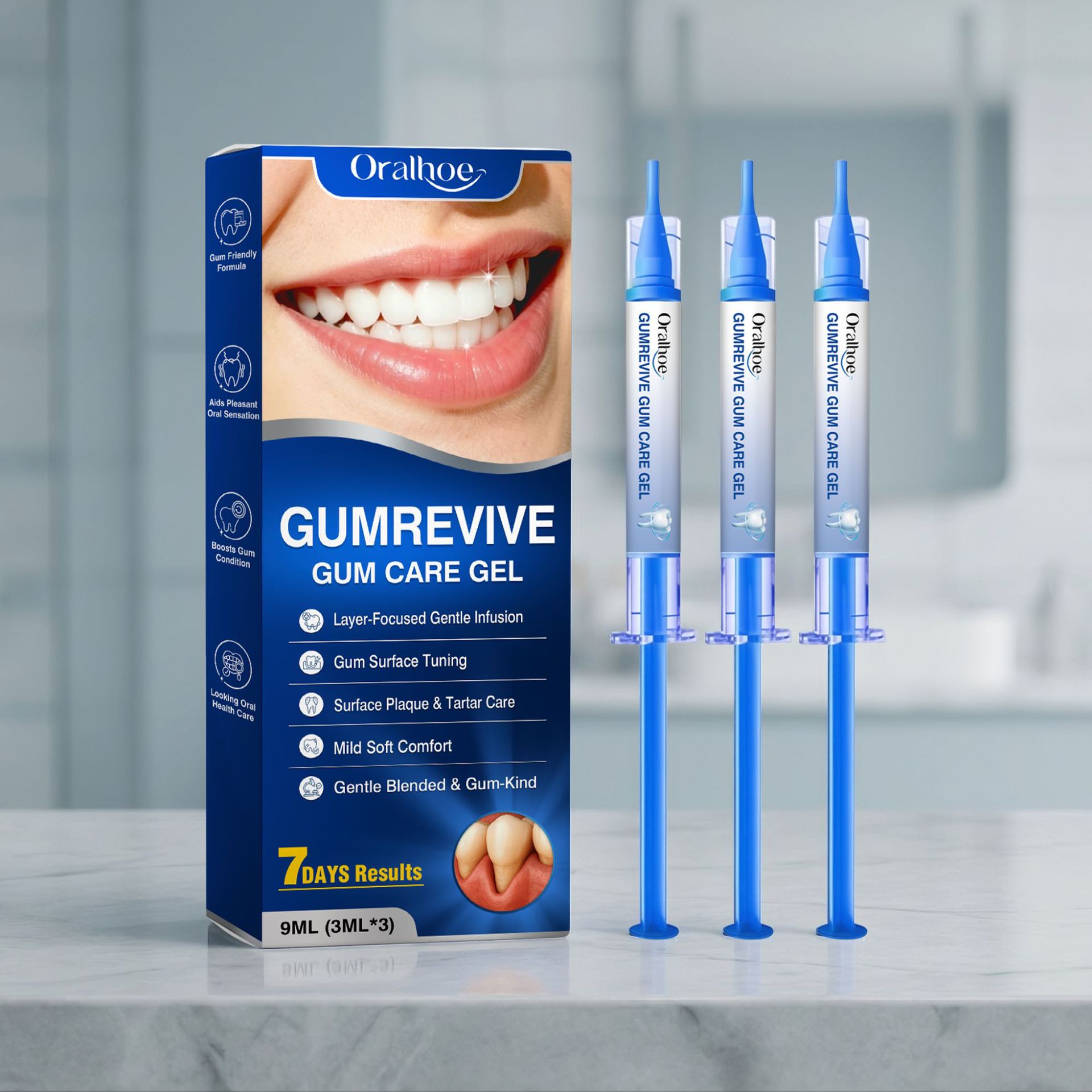 Oral Care Gel 3Pcs Gum Cleanin - Teeth Whitening Kit recension och pris